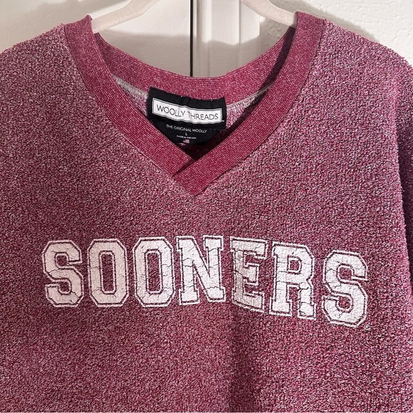 Woolly Threads Oklahoma Sooners Sweatshirt Size Large OU Oklahoma University - Picture 2 of 14